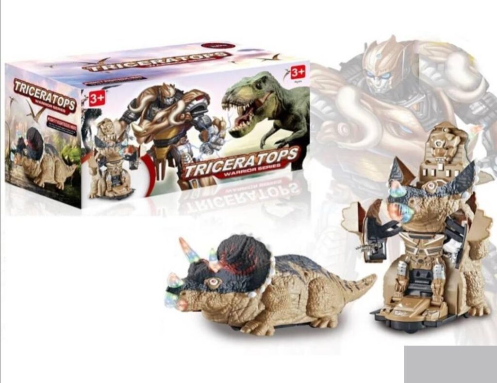 Robot – triceratops 2u1 muzička igračka – robot triceratops igračka – muzička igračka  robot triceratops