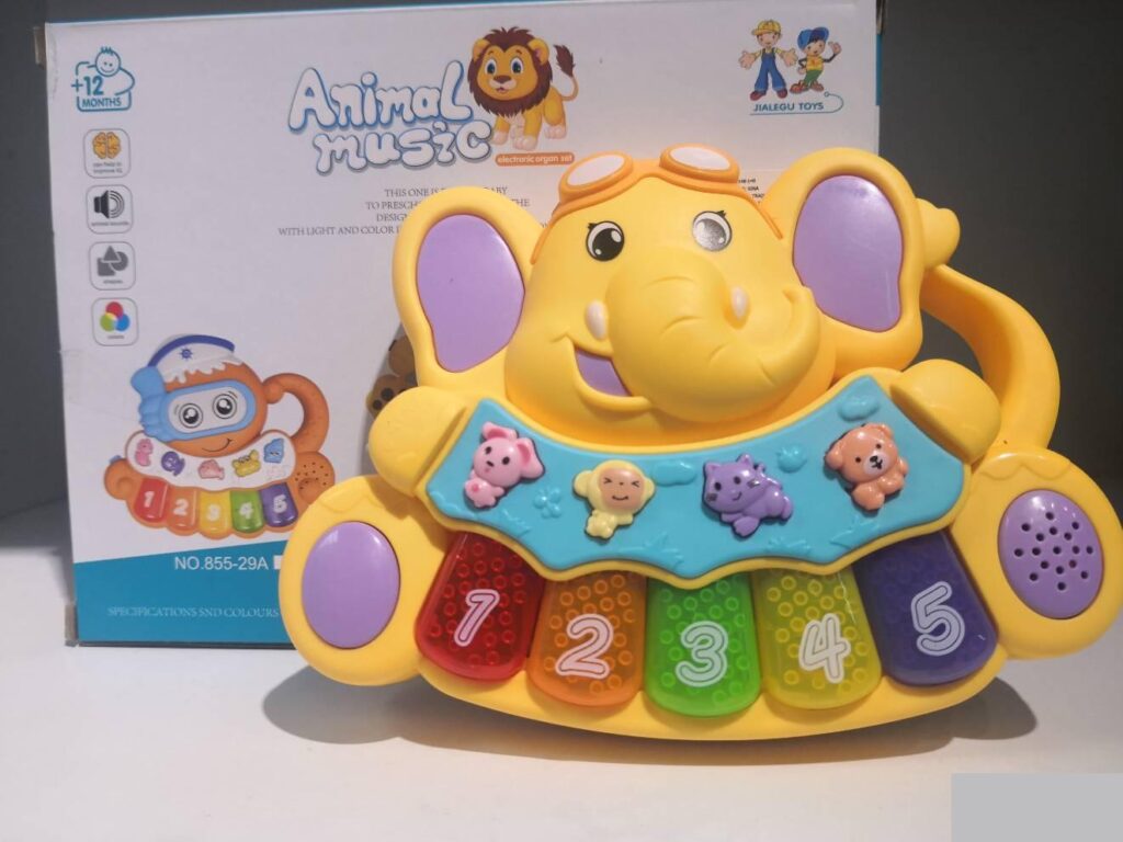 Dečiji piano Slon  – igračka za bebe piano slon – muzička igračka klavir za bebe