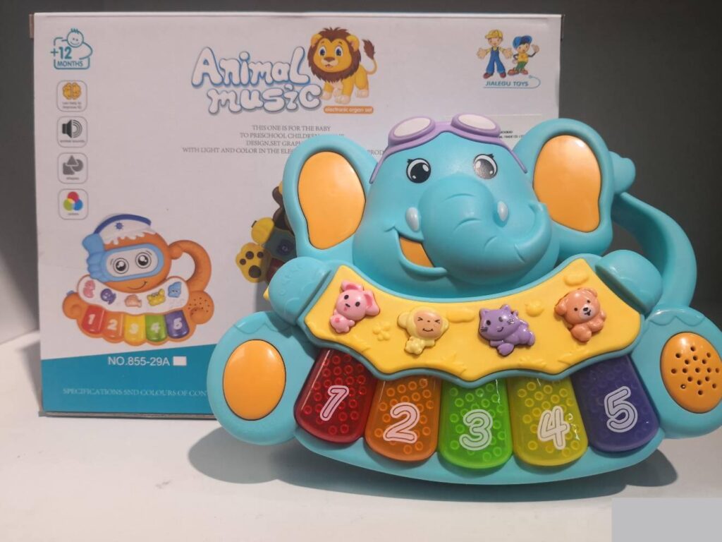 Dečiji piano Slon  – igračka za bebe piano slon – muzička igračka klavir za bebe - Image 2