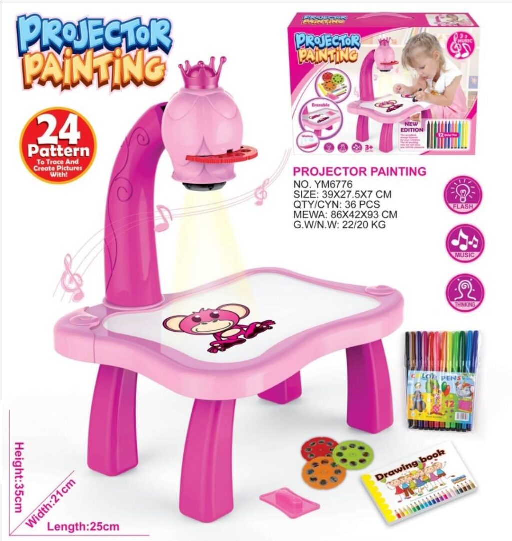 Dečiji projektor za crtanje rozi – Dečiji projektor za crtanje rozi - Image 3