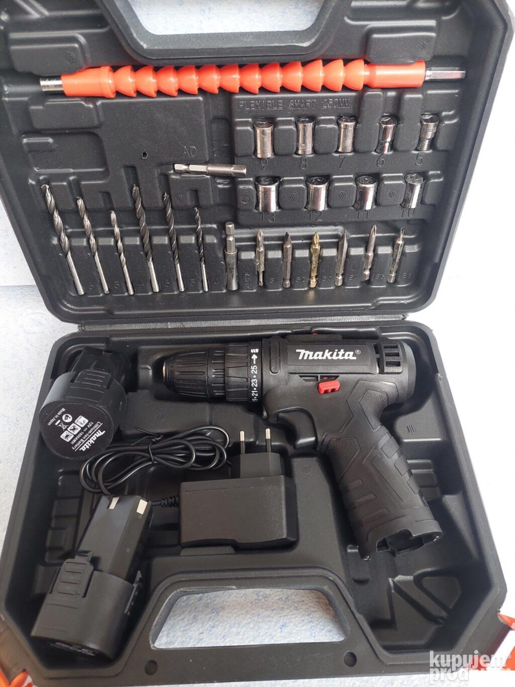Makita aku srafilica sa dve baterije 12v + bitovi u koferu – Makita aku srafilica sa dve baterije 12v + bitovi u koferu - Image 4