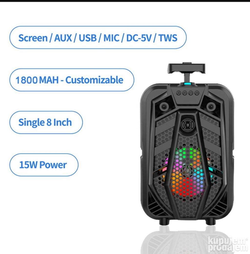 Bluetooth karaoke zvučnik ZQS 8136 mikrofon - Image 4