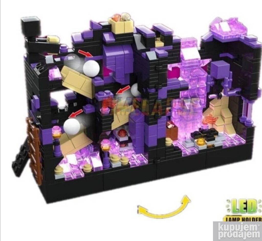 Minecraft mracna tvrdjava sa led svetlima 915 delova - Image 3