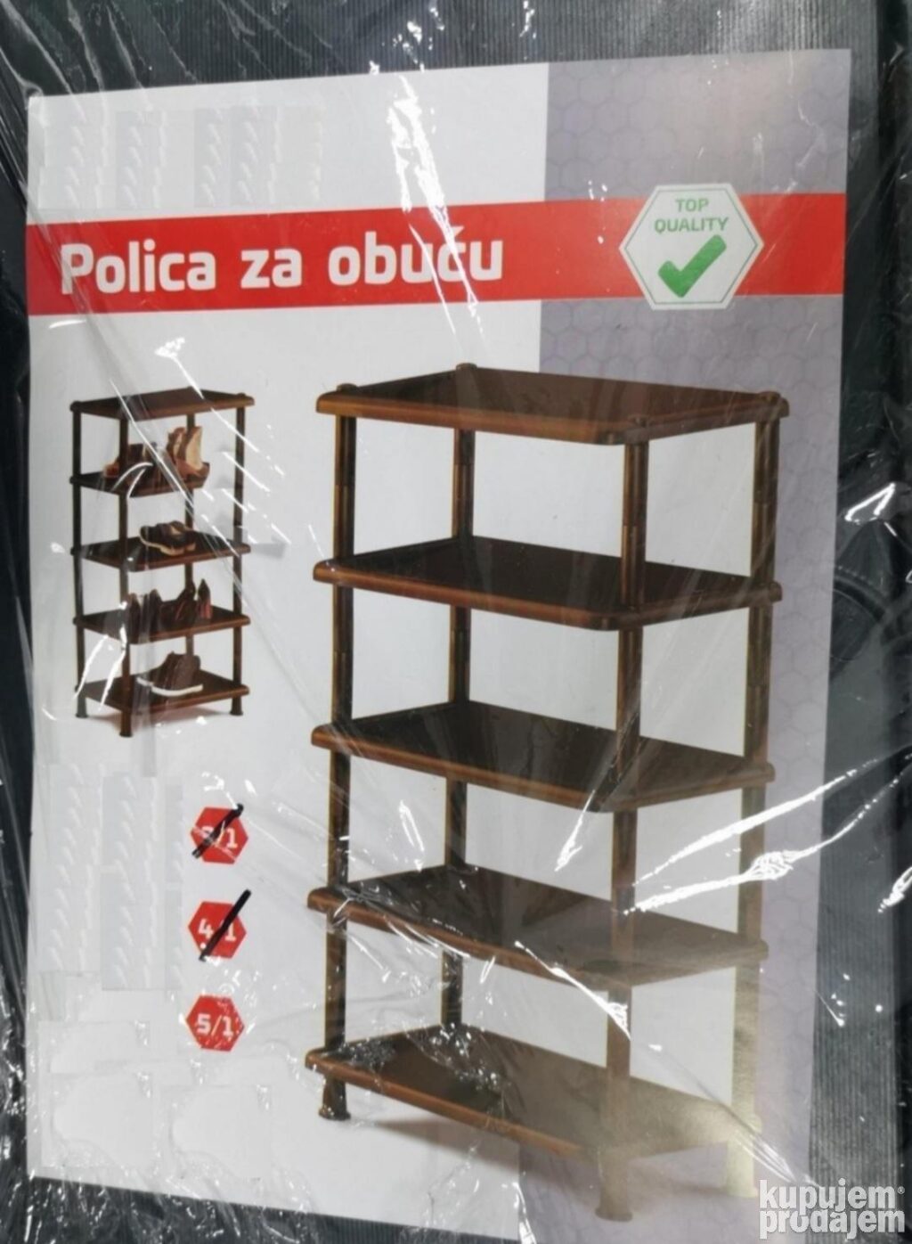 Polica za obucu 5 nivoa Stalak za obucu Cipelarnik – Polica za obucu 5 nivoa Stalak za obucu Cipelarnik - Image 4