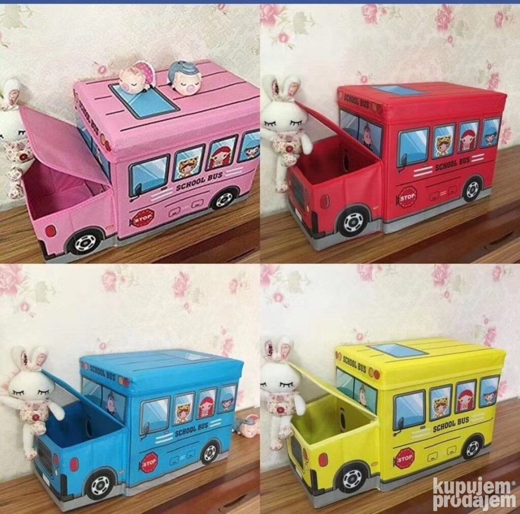 2u1 Tabura za sedenje i korpa plavi Buss - Image 2