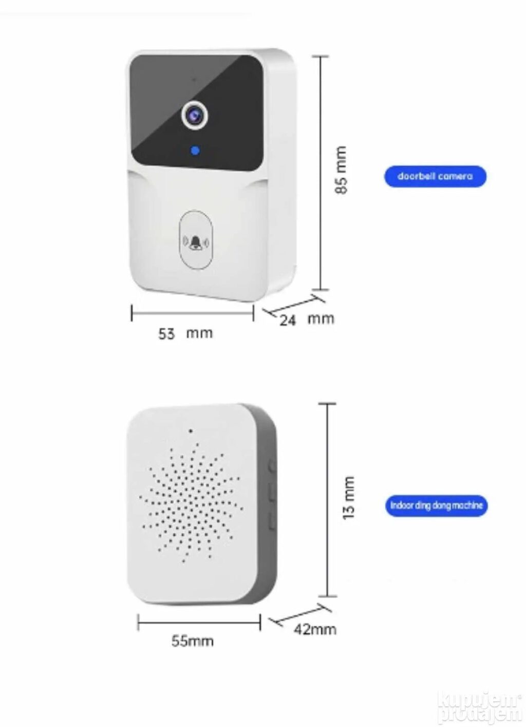WIFI video zvono za vrata sa kamerom - Interfon - Image 3
