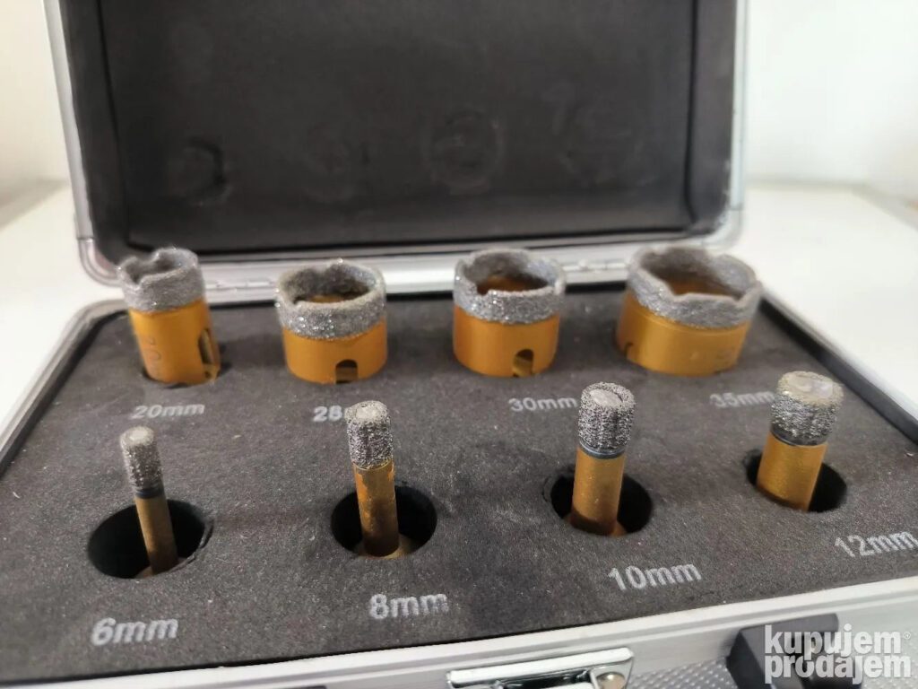 Dijamantske krune za keramiku set 8 kom QW