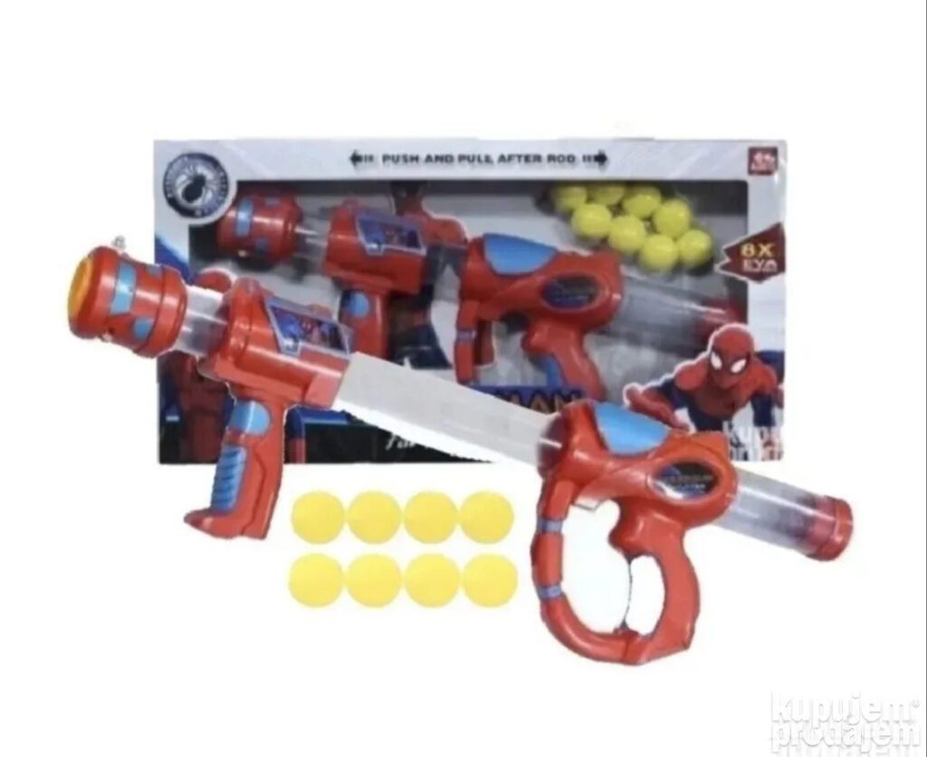 Spiderman push pull ball gan +8 loptica