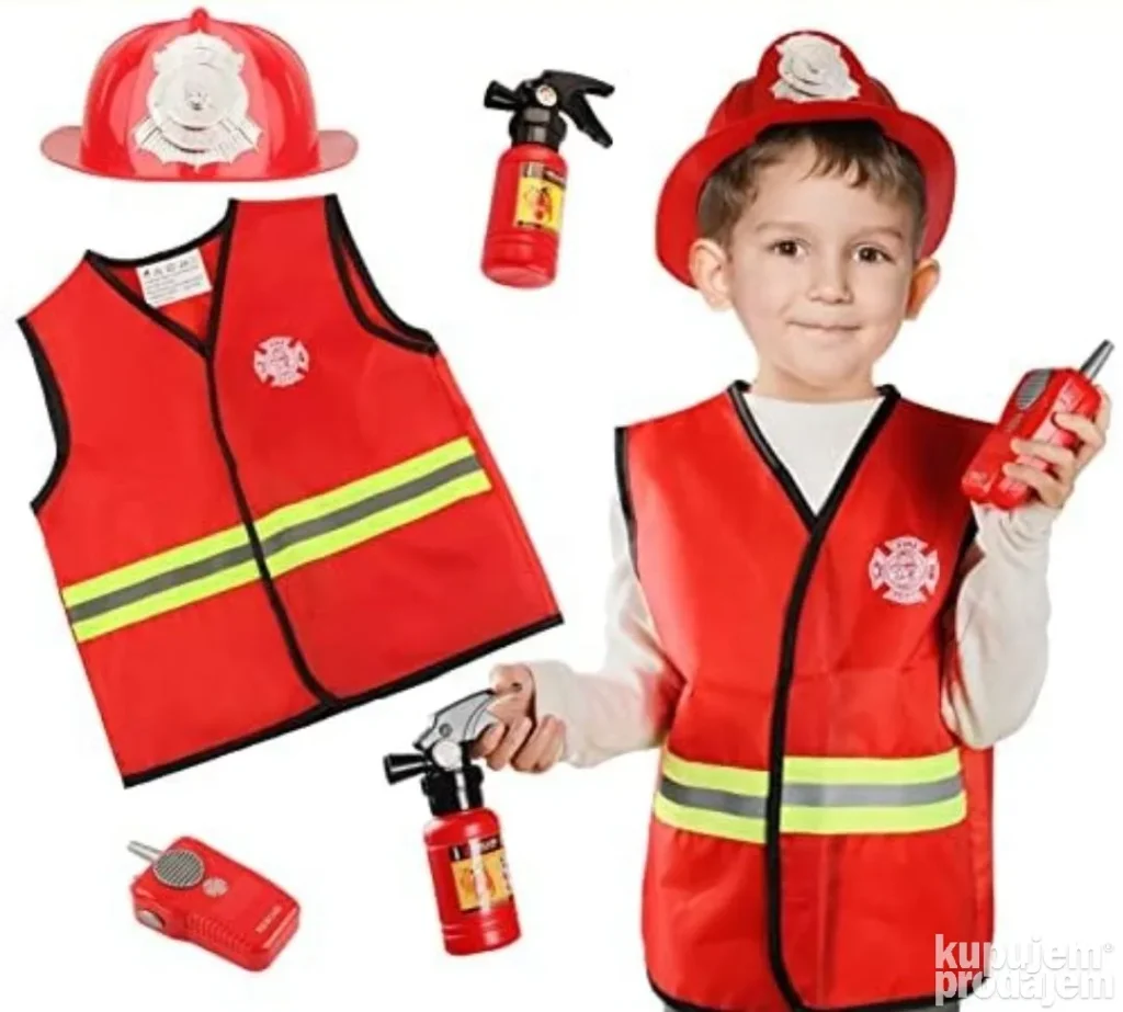 Kostim vatrogasac za decu  sa dodacima 2K2472 – Kostim vatrogasac za decu  sa dodacima 2K2472