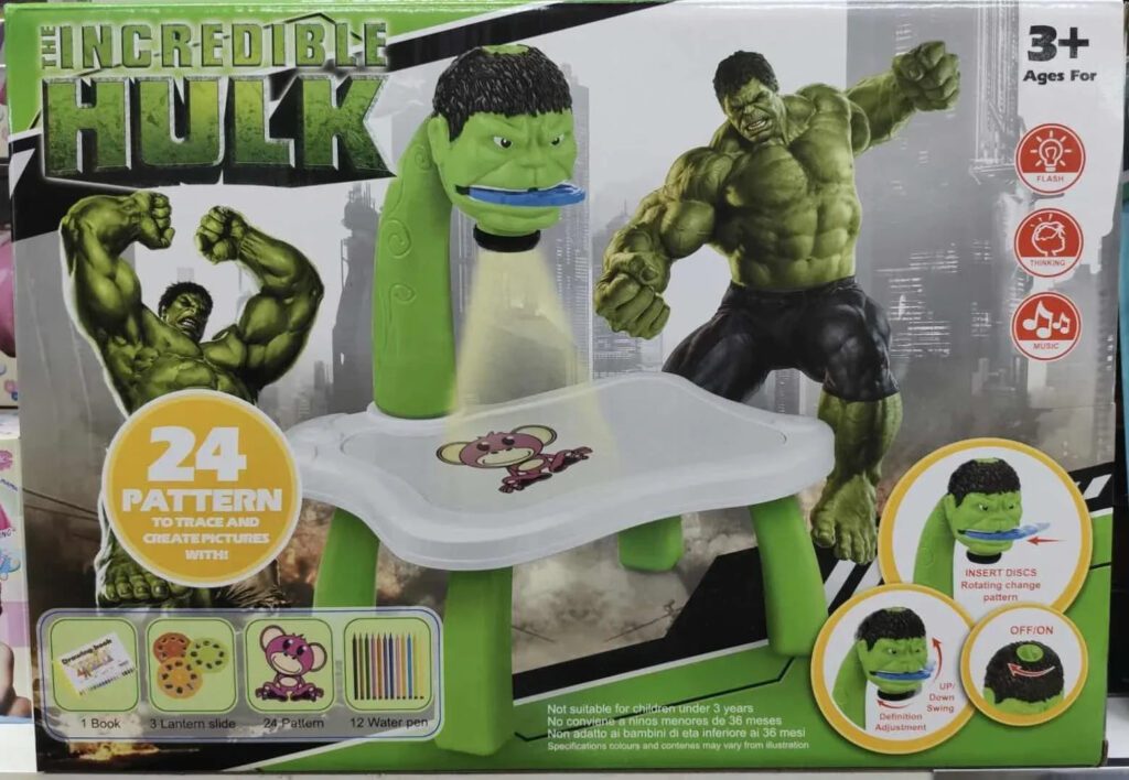 Hulk edukativni stočić sa projektorom za crtanje - Image 2