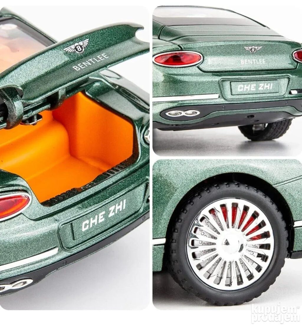 Bently continental 1/24 metalni muzički autić - Image 4