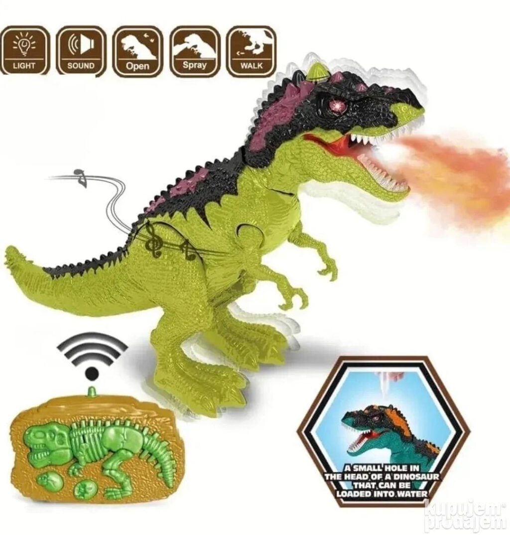 Dinosaur sa efektom vatre na daljinski - Image 2