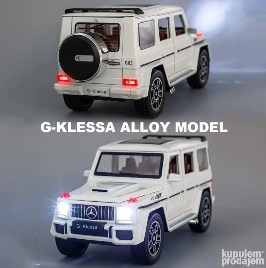 Mercedes Benz G63 V12 1:24 beli metalni auto - Image 2
