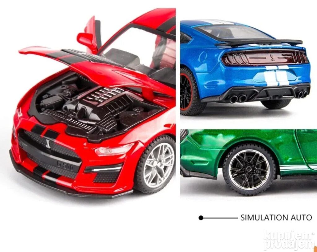 Ford mustang shelby 1:32 Beli metalni auto - Image 4