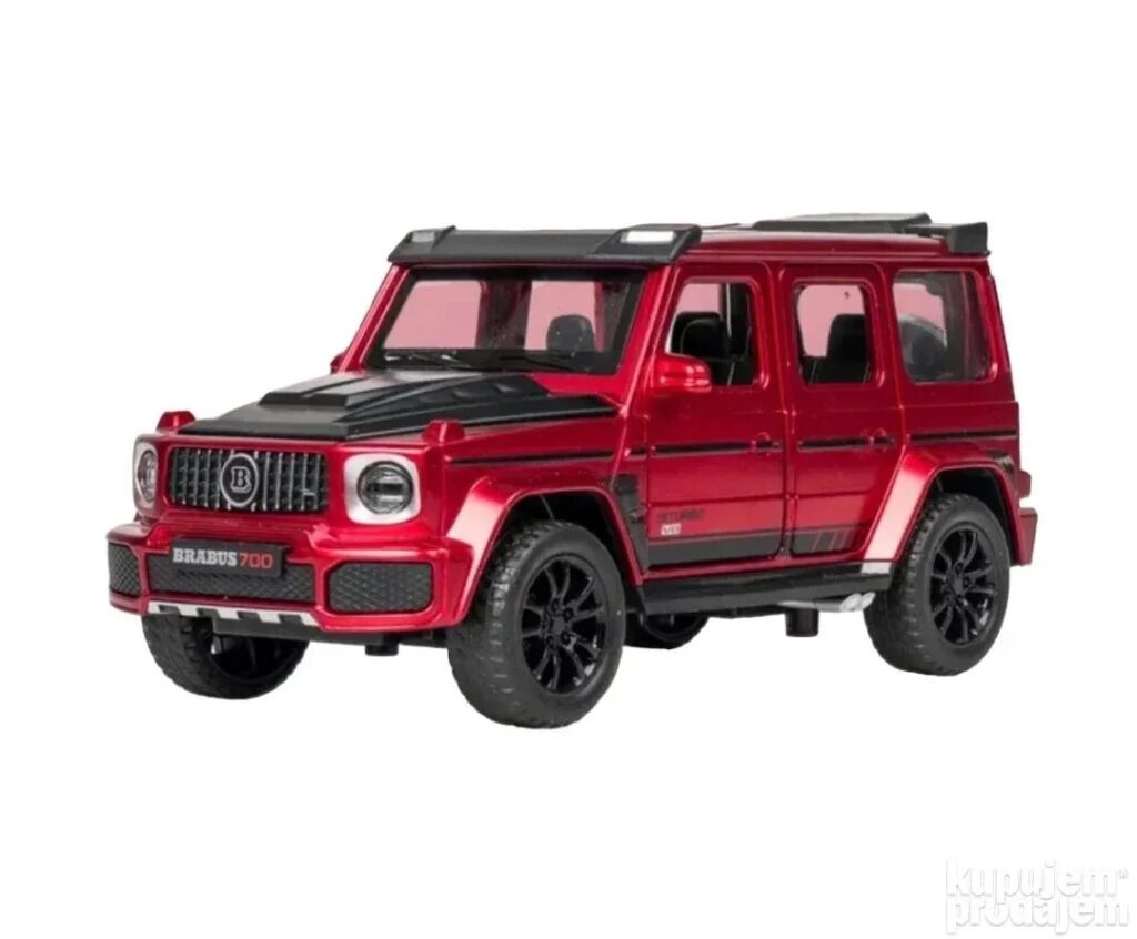 Mercedes G700 Brabus 1:32 crevni metalni auto