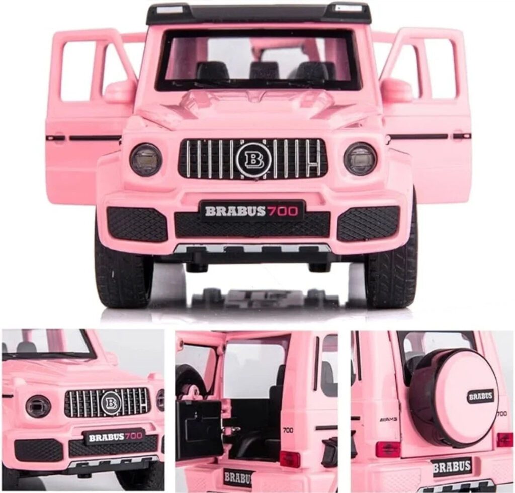 Mercedes G700 Brabus 1:32 Pink metalni auto - Image 5
