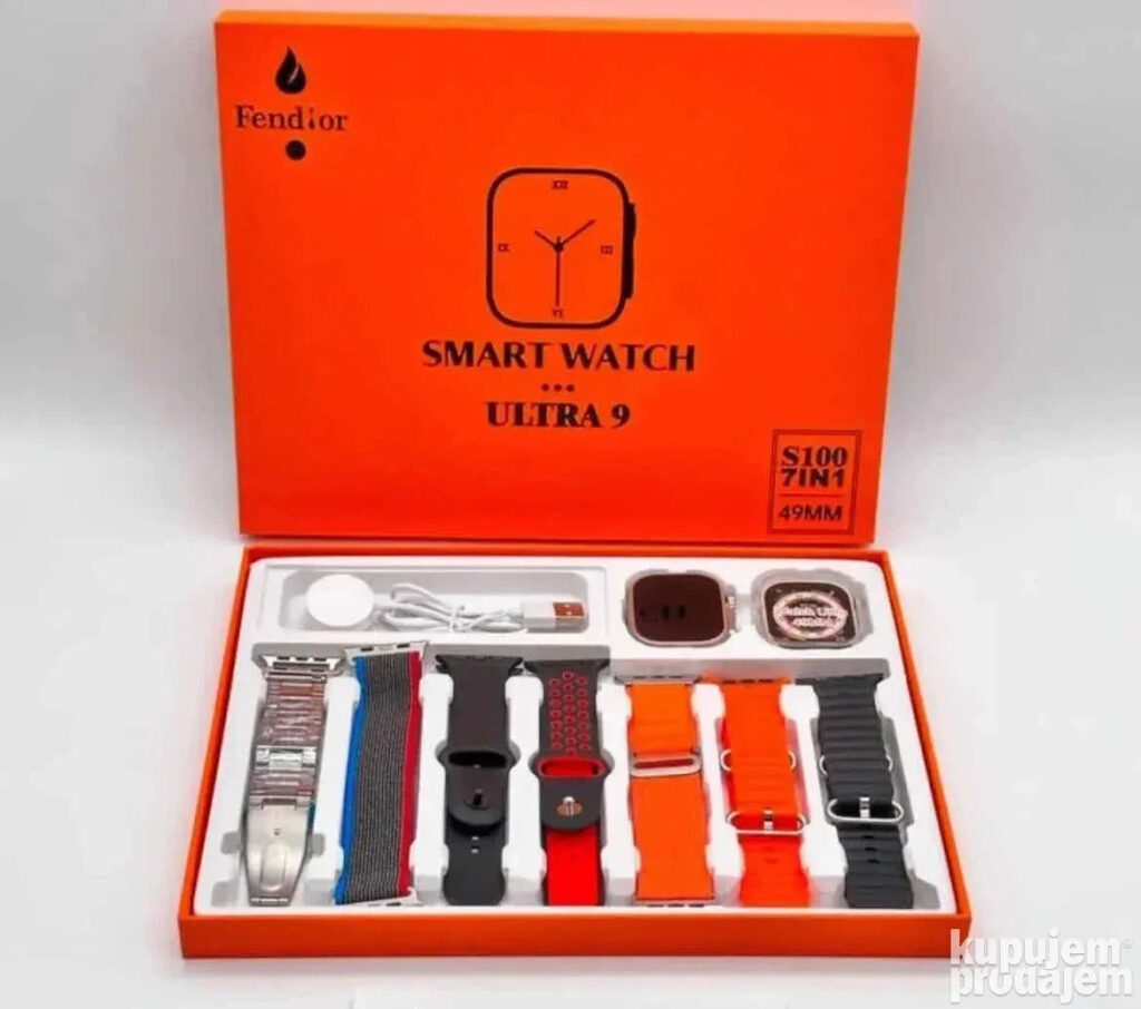 Smart sat ULTRA 9 sa 7 narukvica i 2 okvira - Pametni sat - Image 2